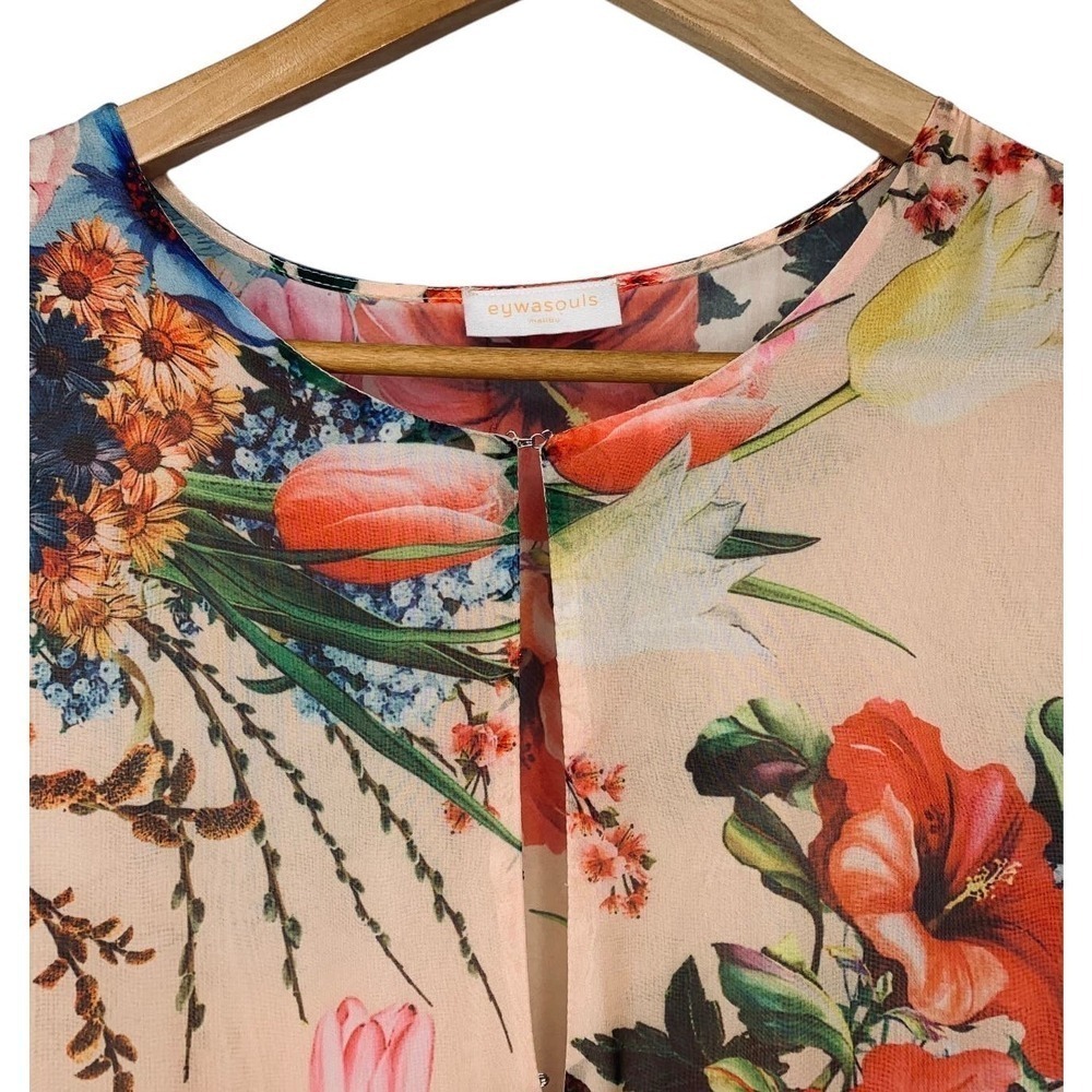 Eywasouls Malibu Claire Floral Maxi Dress Womens Size XS/S Long Sleeve $495 - Picture 4 of 15